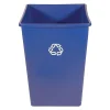 Rubbermaid® Untouchable® Recycling Waste Containers, Square w/PCR Content, Clue, 50 gallon