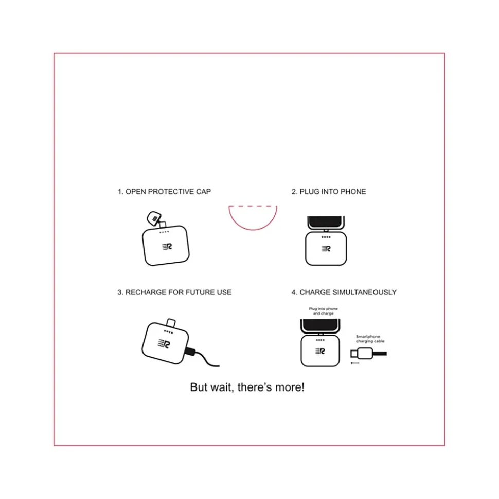 Rush Charge Air USB Type-C Power Bank for Most Smartphones, 2500mAh, Wood (RC25-C-G2-WOOD)