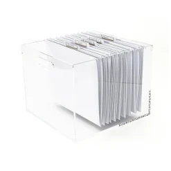 Russell+Hazel Acrylic File Box, Letter Size, Clear (55712)
