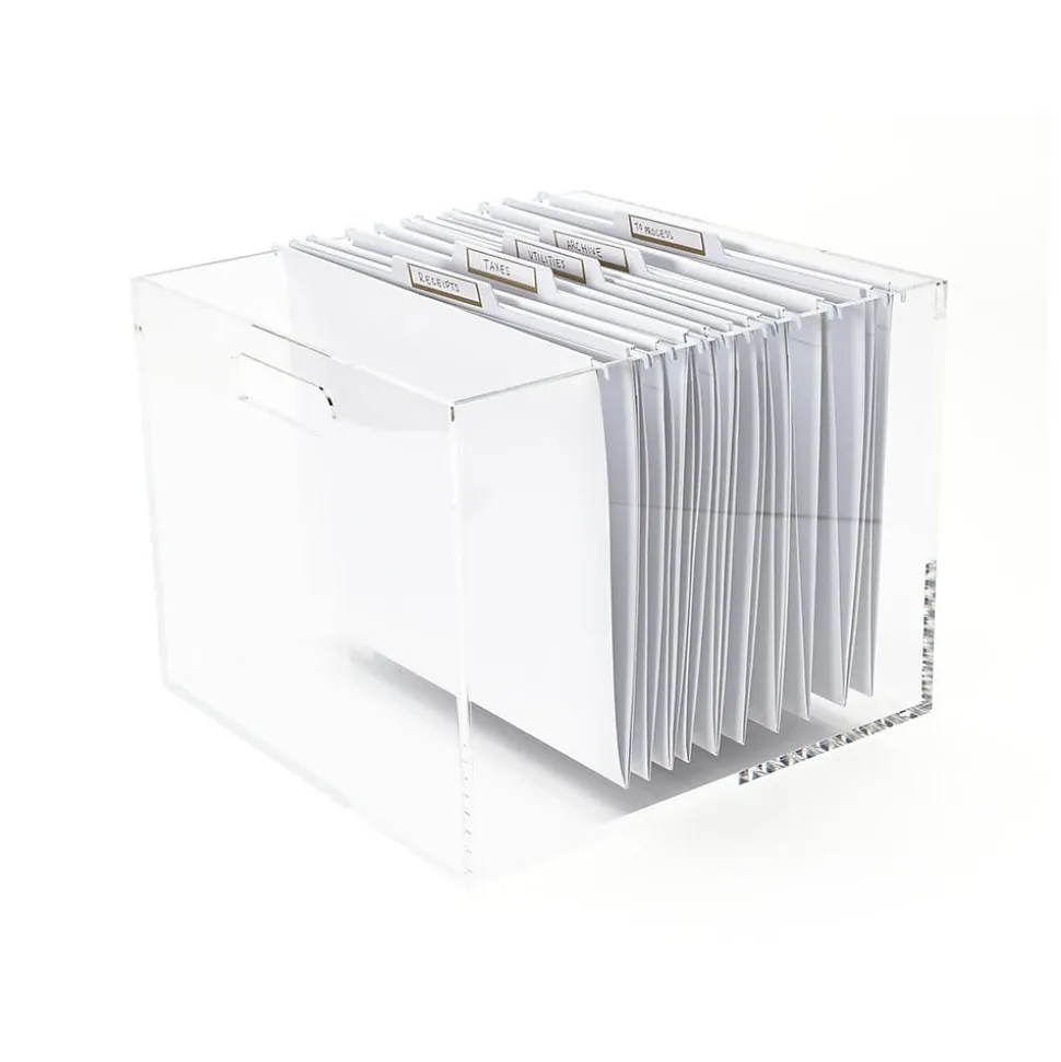Russell+Hazel Acrylic File Box, Letter Size, Clear (55712)