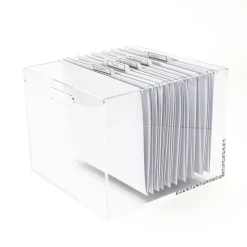 Russell+Hazel Acrylic File Box Bundle, Letter Size, Clear (57948)