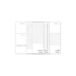 Russell+Hazel In Due Time Notepad Set, Gold/White, 80 Sheets/Pad, 3 Pads/Pack (27619)
