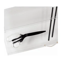 Russell+Hazel Monitor Stand with Drawer, Clear/Gold (98149)