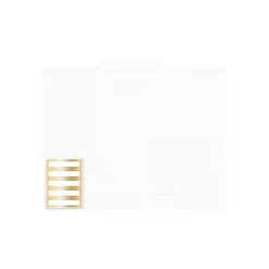 Russell+Hazel Reinforced File Folder, 1-Tab, Letter Size, White, 12/Pack (18911)