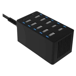 Sabrent 10-Port Desktop Smart USB Rapid Charger, Black (AX-TPCS)