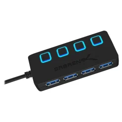 Sabrent 4-Port USB 3.0 Hub, Black (HB-UMP3)