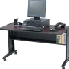 Safco 54" Workstation Desk, Mahogany/Medium Oak (1933)