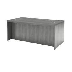 Safco Aberdeen 72" Bowfront Desk, Gray Steel (ABD7242LGS)