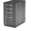 Safco Aberdeen Credenza Pedestal, Pencil/Box/Box/File, 20"D, Gray Steel (APBBF20LGS)