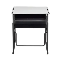 Safco AlphaBetter 26" - 42" Plastic/Steel Adjustable Desk, White/Black (1204DE)