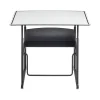 Safco AlphaBetter 26" - 42" Plastic/Steel Adjustable Desk, White/Black (1208DE)