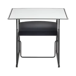 Safco AlphaBetter 26" - 42" Plastic/Steel Adjustable Desk, White/Black (1208DE)