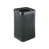 Safco At-Your-Disposal Outdoor Trash Can With Lid, Black HDPE, 38 Gal. (9790BL)