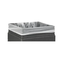 Safco Canmeleon Indoor/Outdoor Trash Cans w/Lid, Black High-Density Polyethylene/HDPE, 38 Gal. (9476BL)