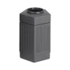 Safco Canmeleon Indoor/Outdoor Trash Can w/Lid, Black HDPE, 30 Gal. (9485BL)