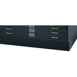 SAFCO Closed Base Flat File Cabinet, Black (4995BLR)
