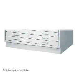 Safco Closed Base for 5-Drawer Steel Flat File, Light Gray, Letter (4970LG)