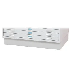 Safco Closed Base for Flat File Cabinet 4994, Not Assembled, White (4995WHR)