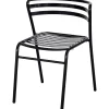 Safco CoGo Steel Outdoor/Indoor Stacking Chair, Black, 2/Carton (4360BL)