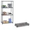 Safco Commercial Extra 2-Shelf Metal Shelf, 36", Black (5243BL)