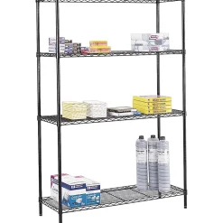 Safco Commercial 2-Shelf Wire Unit, 48", Black (5241BL)