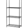 Safco Commercial 4-Shelf Wire Stand Alone, 36", Black (5276BL)