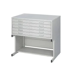 Safco Facil Steel Flat File High Base, Small, Light Gray