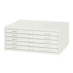 Safco® Graphic Arts 5-Drawer Steel Flat File For 24" x 36" Documents, White