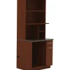 Safco 48"H Modular Break Room Appliance Hutch, Mahogany/Slate (1706MH)