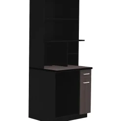 Safco 48"H Modular Break Room Appliance Hutch, Asian Night/Black (1706AN)
