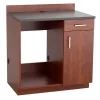 Safco 36"H Modular Break Room Appliance Base Cabinet, Mahogany/Slate (1705MH)