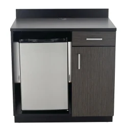Safco 36"H Modular Break Room Appliance Base Cabinet, Asian Night/Black (1705AN)