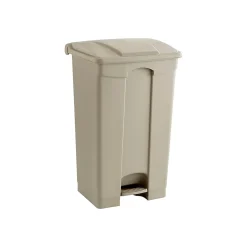 Safco Indoor Step Trash Can, Tan Plastic, 23 Gal. (9923TN)