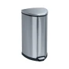 Safco Indoor Step Trash Can, Stainless Steel, 10 Gal. (9687SS)