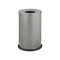 Safco Indoor Trash Can w/ no Lid, Black Speckle Steel, 35 Gal. (9677NC)