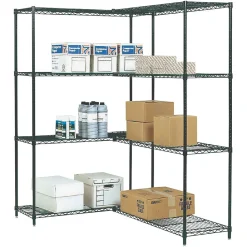 Safco Industrial Add-On Unit 4-Shelf Wire, 48.03