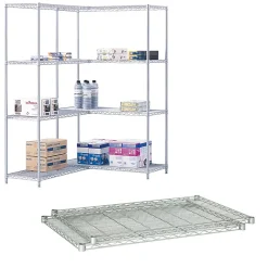 Safco Industrial Extra 2-Shelf Metal Shelf, 48.03", Metallic Gray (5293GR)