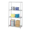 Safco Industrial 4-Shelf Metal Unit, 36", Metallic Gray (5285GR)