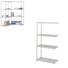 Safco Industrial 4-Shelf Metal Unit, 36", Metallic Gray (5286GR)