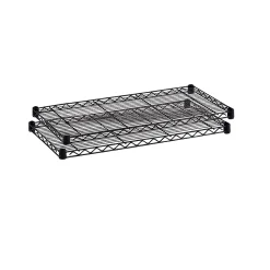 Safco Industrial 2-Shelf Metal Extra Shelf, 36", Black (5287BL)