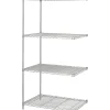 Safco Industrial 4-Shelf Metal Unit, 36", Metallic Gray (5289GR)