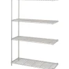 Safco Industrial 4-Shelf Metal Unit, 48.03", Metallic Gray (5292GR)