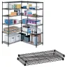 Safco Industrial 2-Shelf Metal Extra Shelf, 48.03", Black (5296BL)