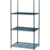 Safco Industrial 4-Shelf Wire Stand Alone, 36", Black (5288BL)