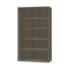 Safco Medina Bookcase, Gray Steel, 5 Shelf, 68"H