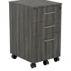Safco Medina 3-Drawer Mobile Vertical File Cabinet, Letter Size, Lockable, 26.75"H x 15.5"W x 18"D, Gray (MNBBFLGS)