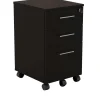 Safco Medina 3-Drawer Mobile Vertical File Cabinet, Letter Size, Lockable, 26.75"H x 15.5"W x 18"D, Mocha (MNBBFLDC)