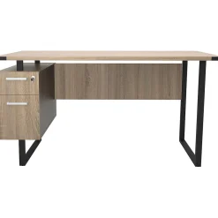 Safco Mirella SOHO 62"W Desk with Built-In Pedestal, Sand Dune (5513SDD)