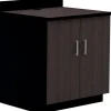 Safco® Modular Break Room Two Doors/Two Adjustable Shelves Base Cabinet, Asian Night/Black, 36"H x 36"W x 25"D