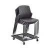 Safco Next High-Impact Polypropylene Office Chair, Black, 4/Carton (4287BL)